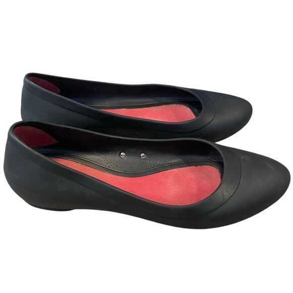 Crocs Womens Lina Comfort Ballet Flats 11 Black SlipOn Pointed Toe Normcore Work - Picture 3 of 6